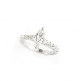 18k White Gold Marquise Cut Diamond Ring 0.80ct I/VS2 18k White Gold Marquise Cut Diamond Ring 0.80ct I/VS2